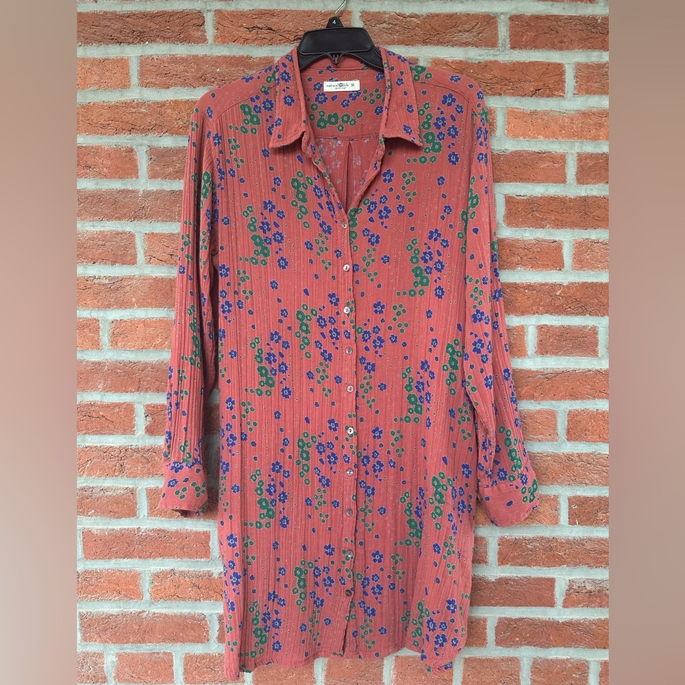 Natural Life Floral Button-Up Shirt